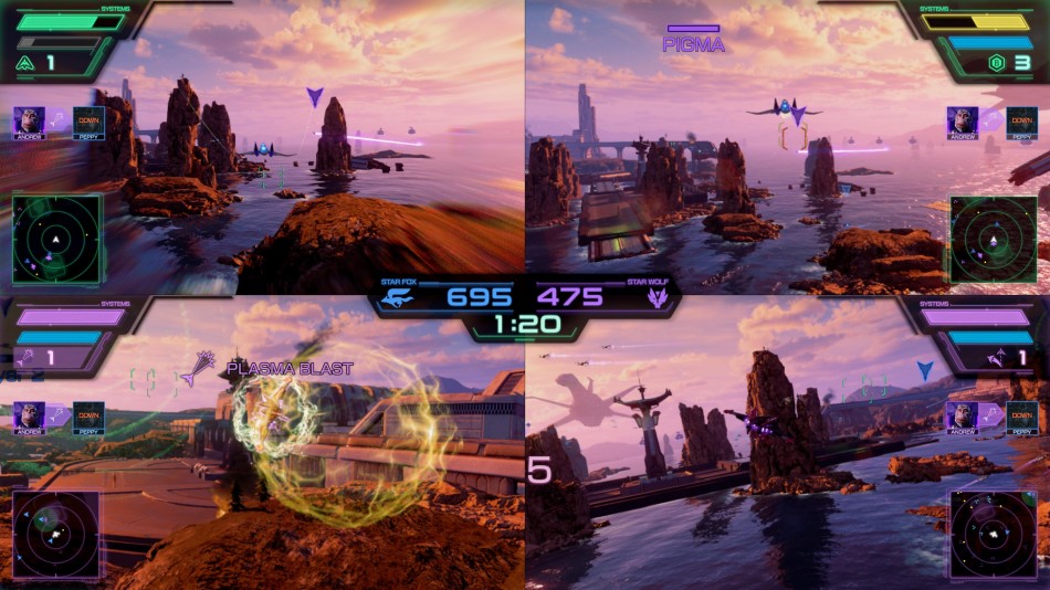 Screenshot 1 zu Star Fox Update mit 4 Spieler Splitscreen